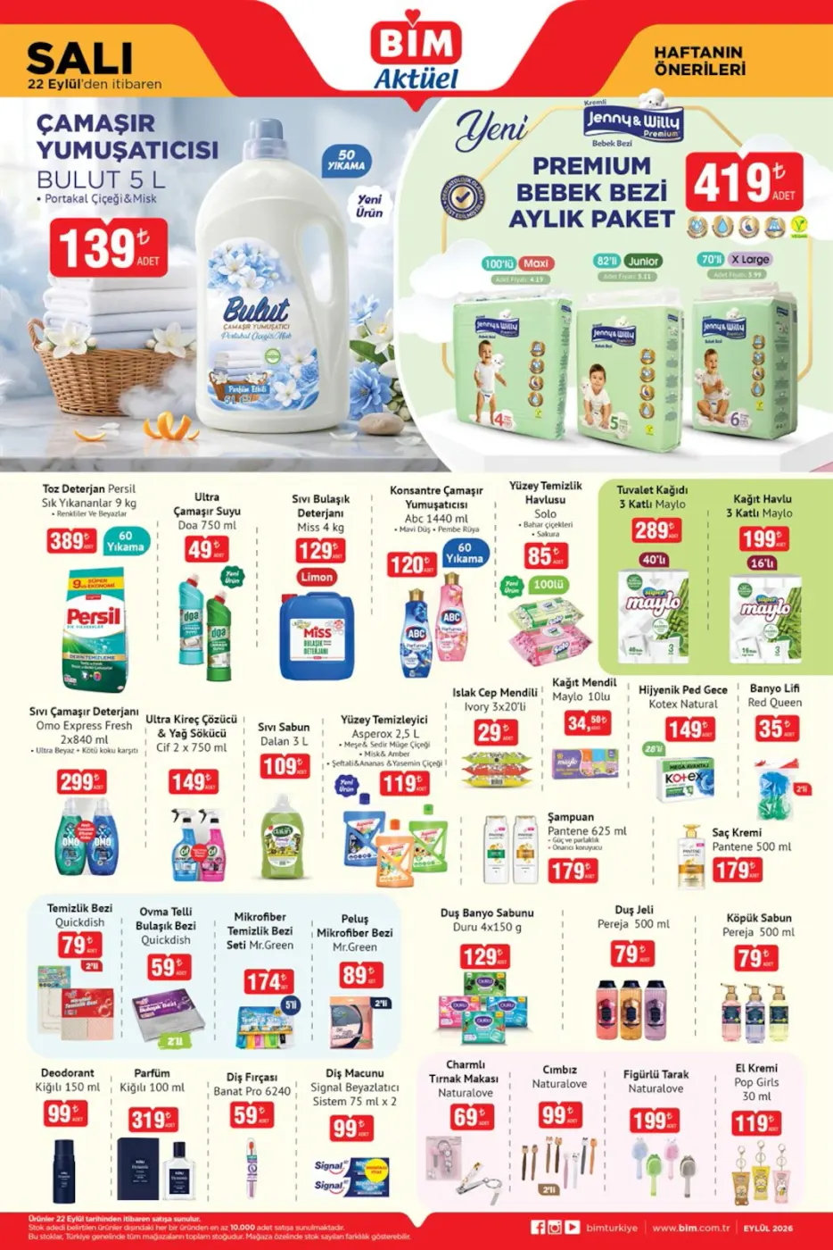 BİM 22-28 Eylül 2026 Aktüel kataloğu sayfa 1