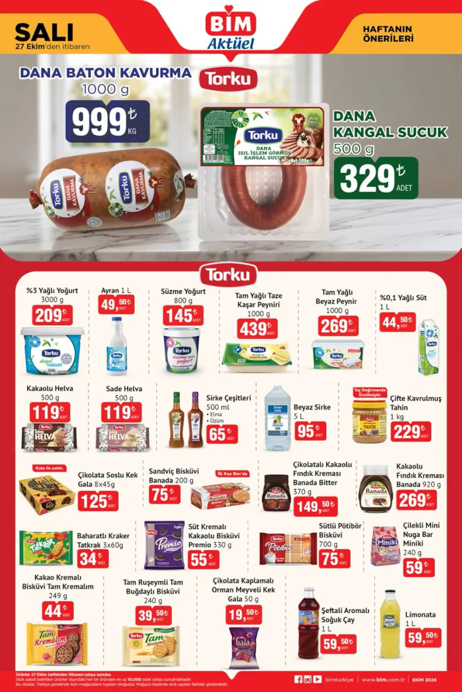 BİM 27 Ekim – 2 Kasım 2026 Aktüel kataloğu sayfa 2